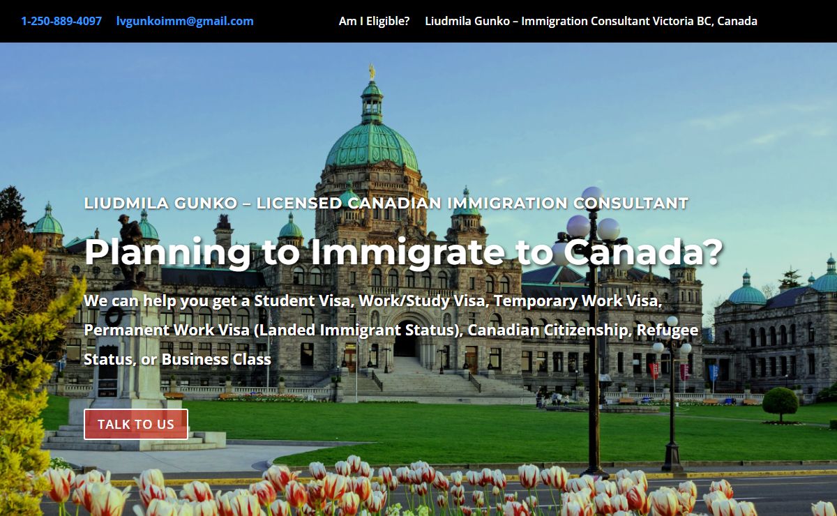 Liudmila Gunko, Immigration Consultant, Victoria BC Canada
