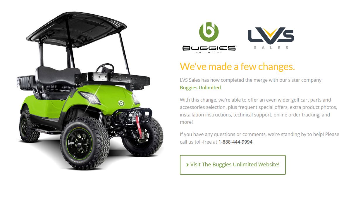 LVS Sales Has Merged With Buggies Unlimited