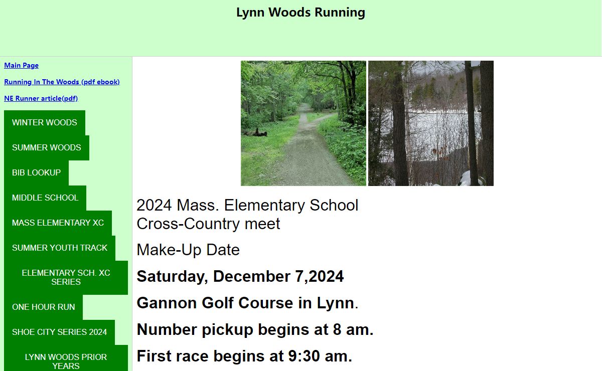 Lynn Woods Cross-Country Running