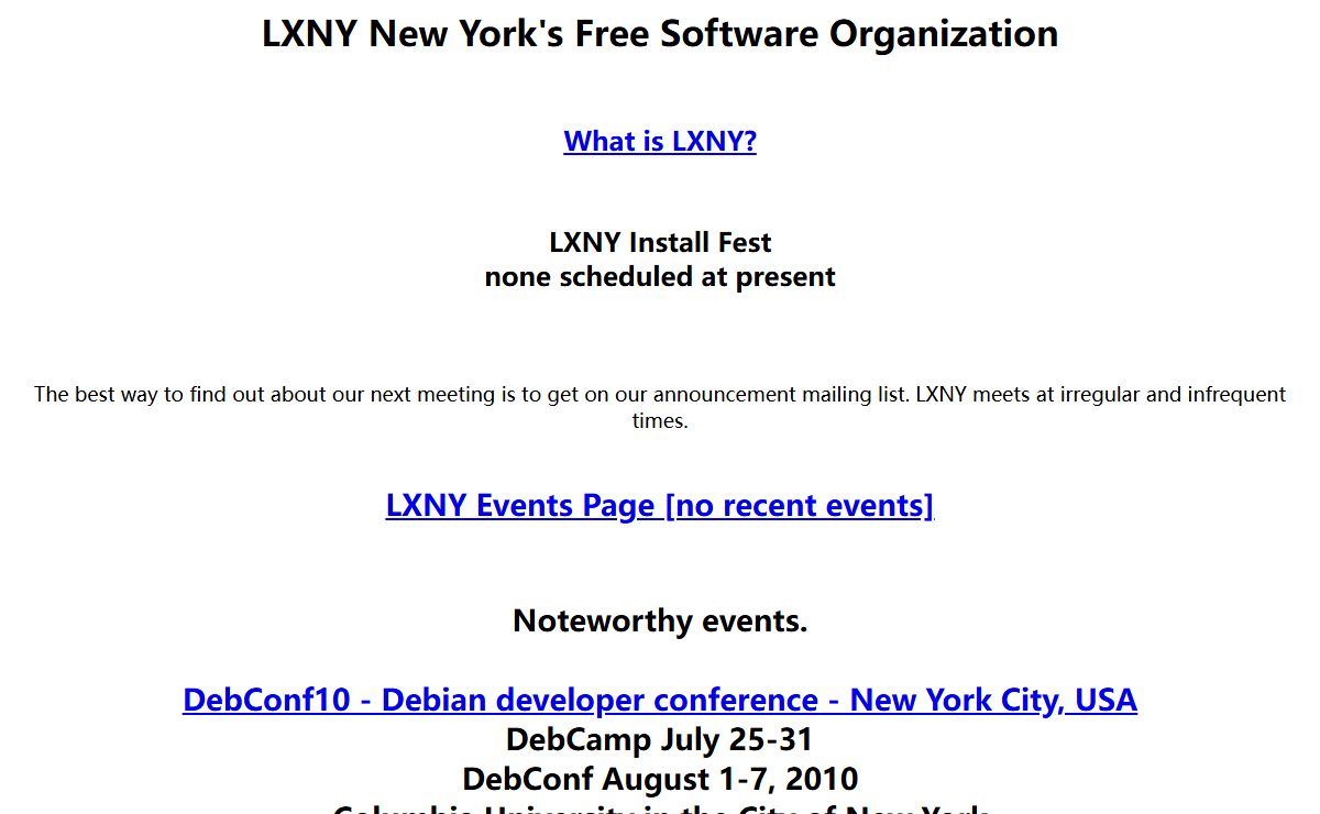 LXNY New York's Free Computing Organization