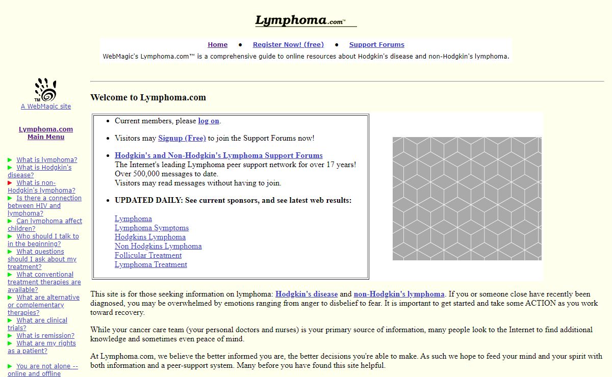 Lymphoma.com - Hodgkin's and Non-Hodgkin's Lymphoma Support