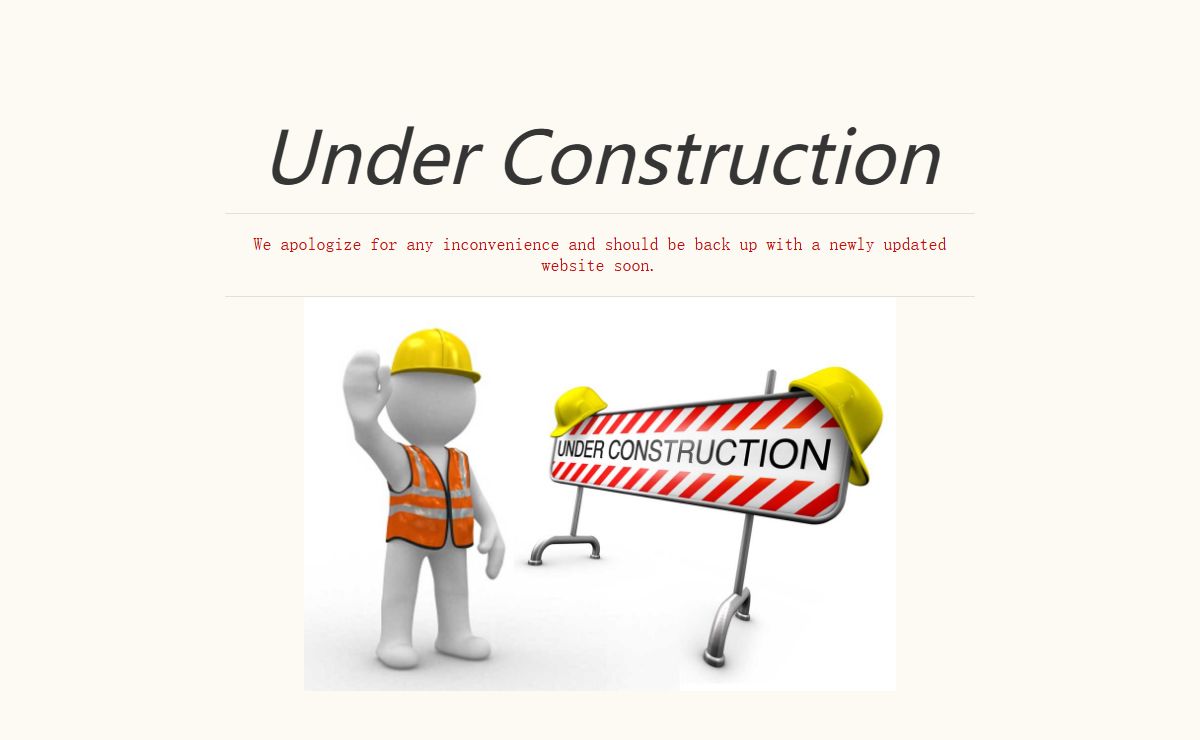 Our Site is Under Construction