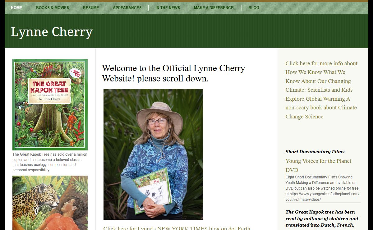 Lynne Cherry - Welcome to the Official Lynne Cherry Website! please scroll down.