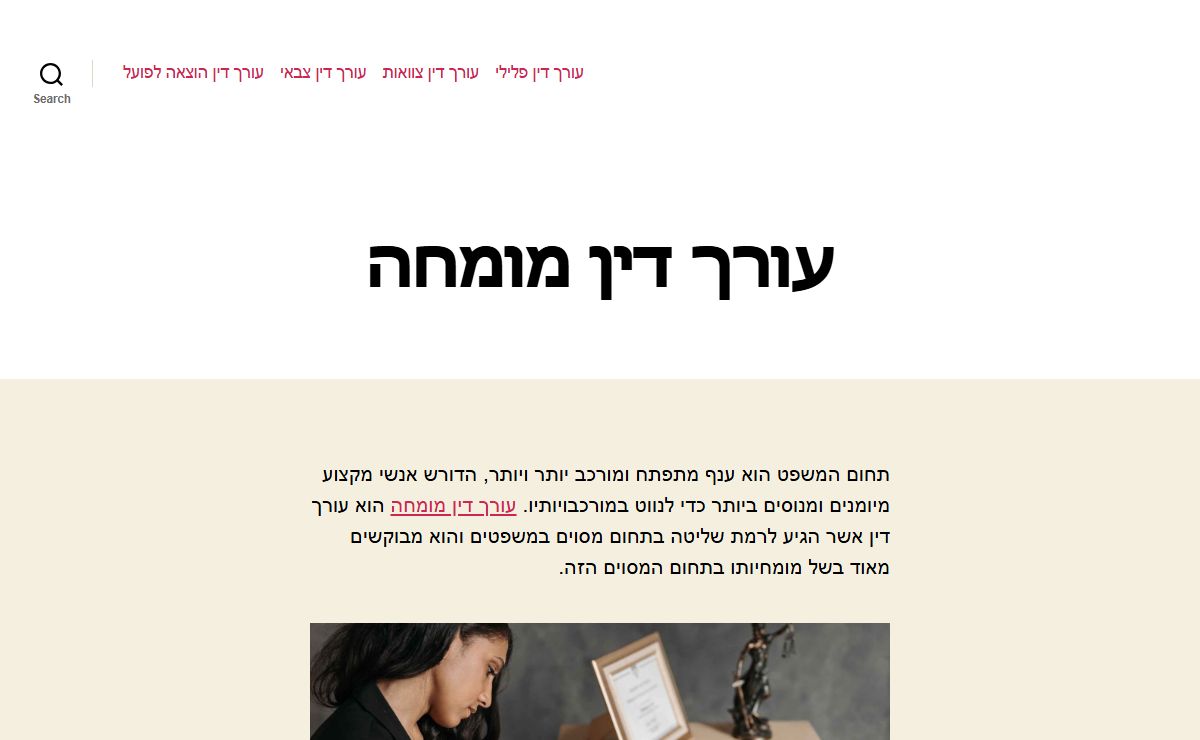 עורך דין מומחה - עורך דין