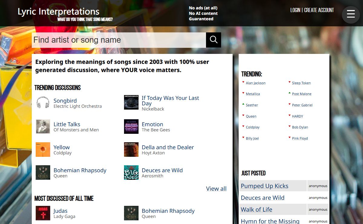 Lyric Interpretations.com :: What does that song mean?