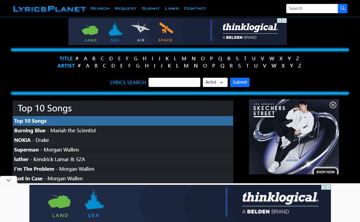 Lyrics Planet - The Best Lyrics on the Planet