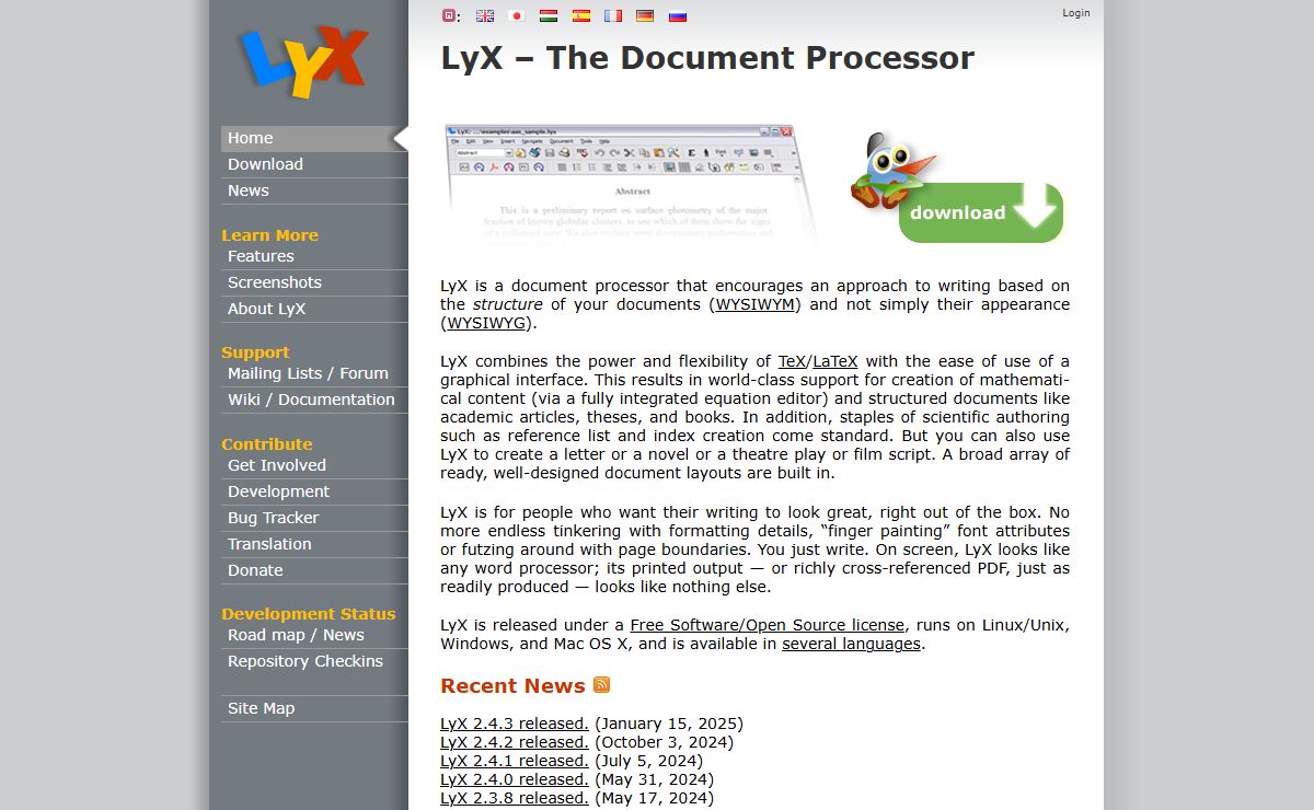 LyX | LyX – The Document Processor