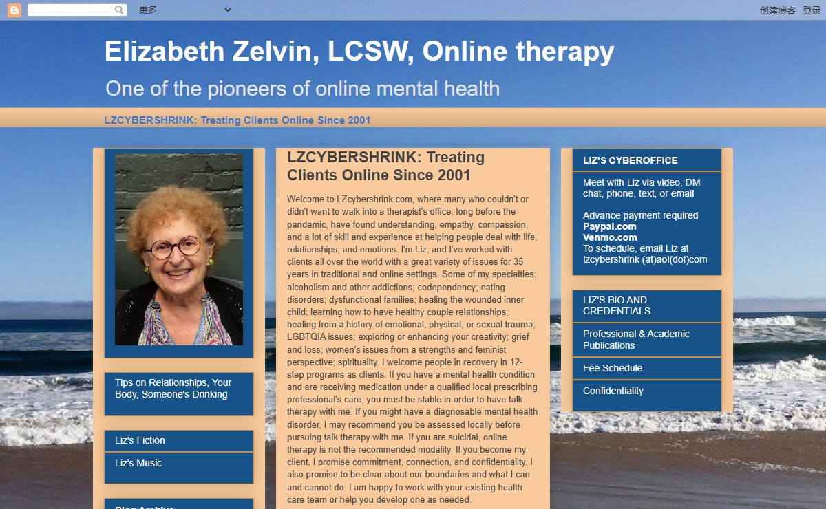 Elizabeth Zelvin, LCSW, Online therapy
