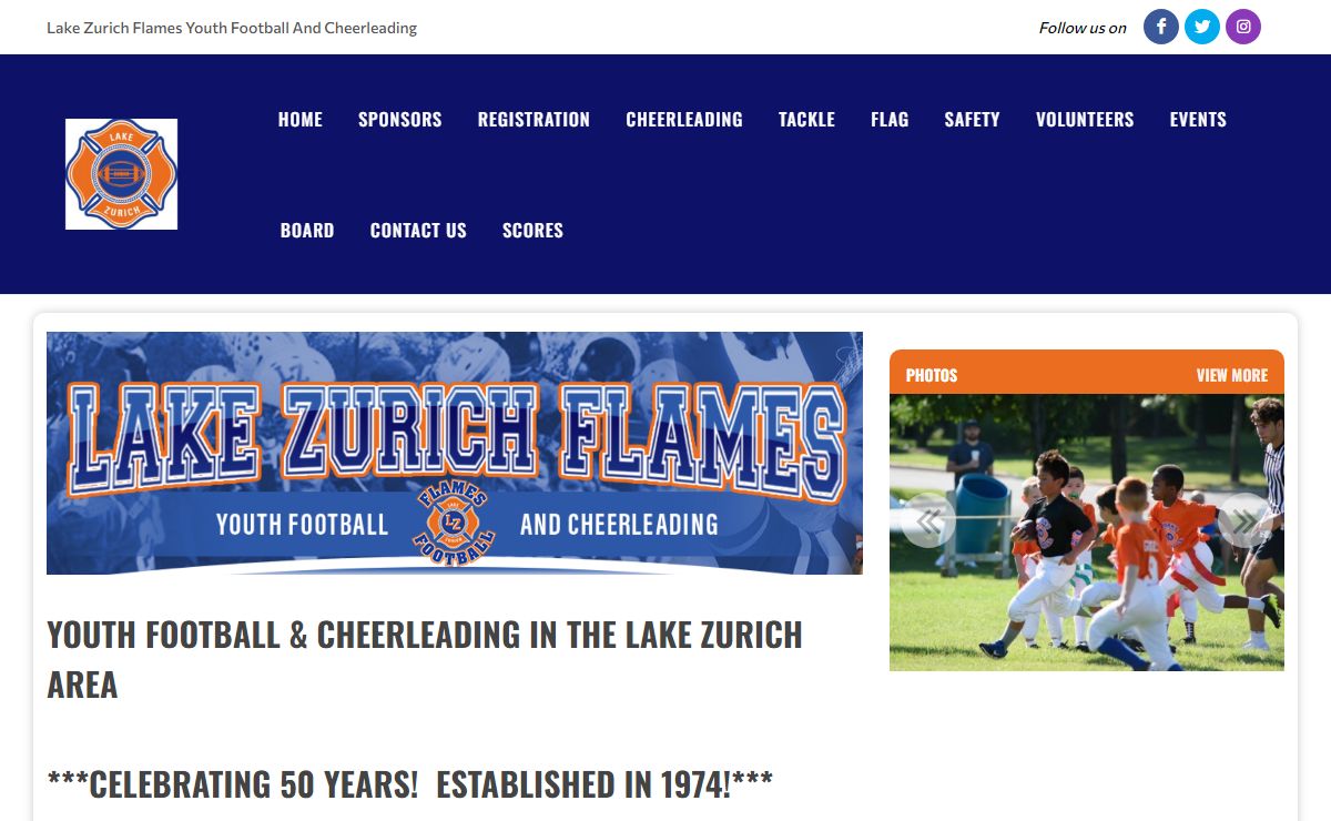 Lake Zurich Flames Youth Football And Cheerleading : Powered by TeamLinkt
