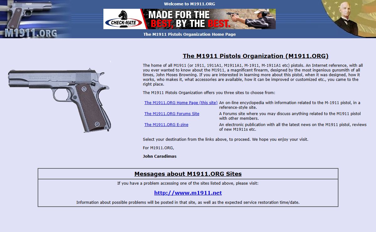 The M1911 Pistols Organization
