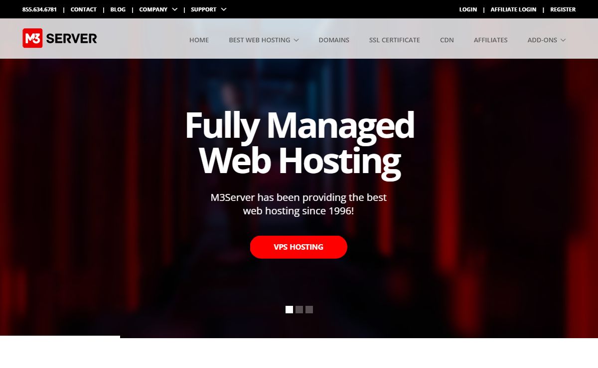 Managed Dedicated Servers and VPS Hosting by M3Server.com