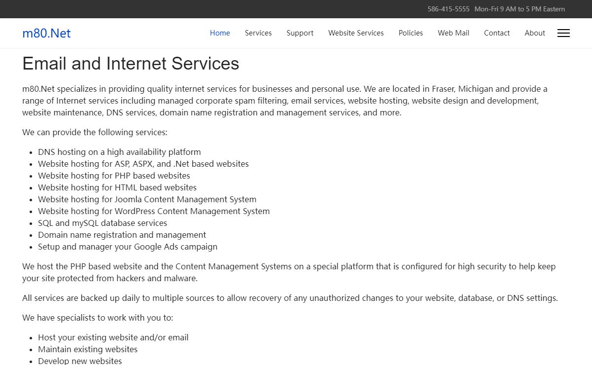 Email and Internet Services