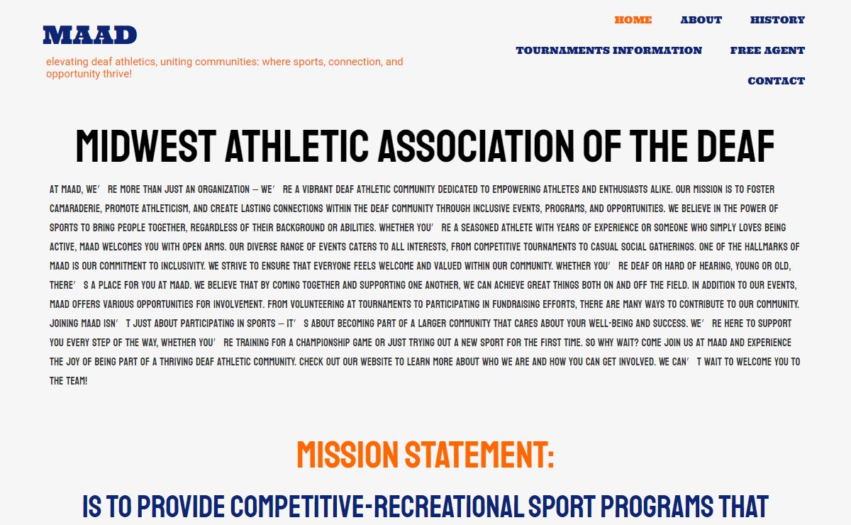 Deaf Athletic Community Events & Programs