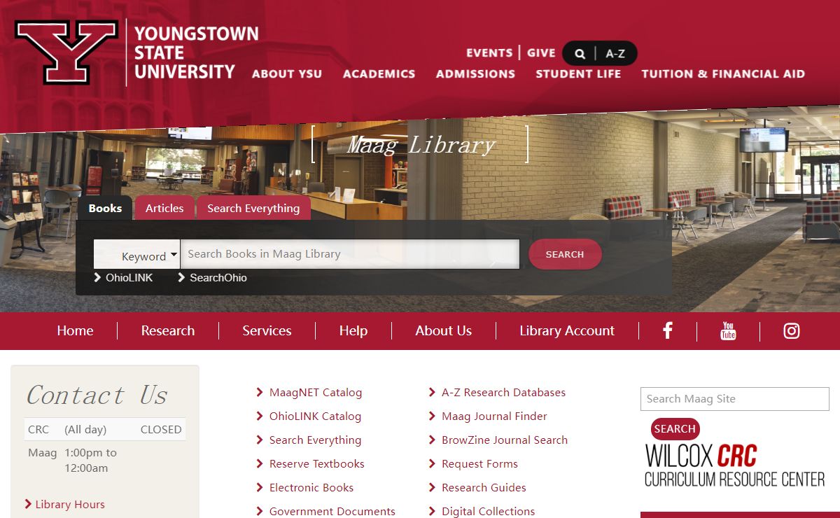Maag Library of Youngstown State University