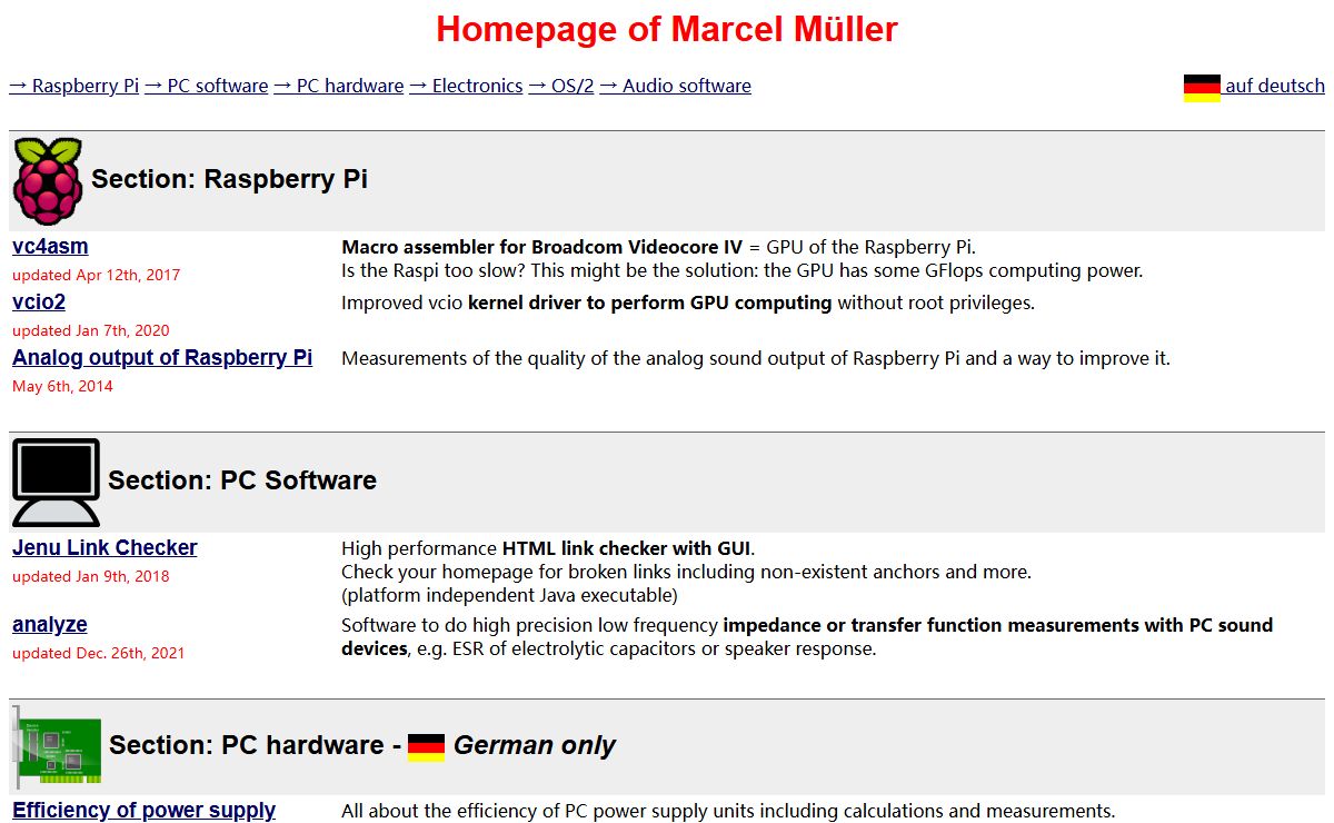 Homepage of Marcel Müller