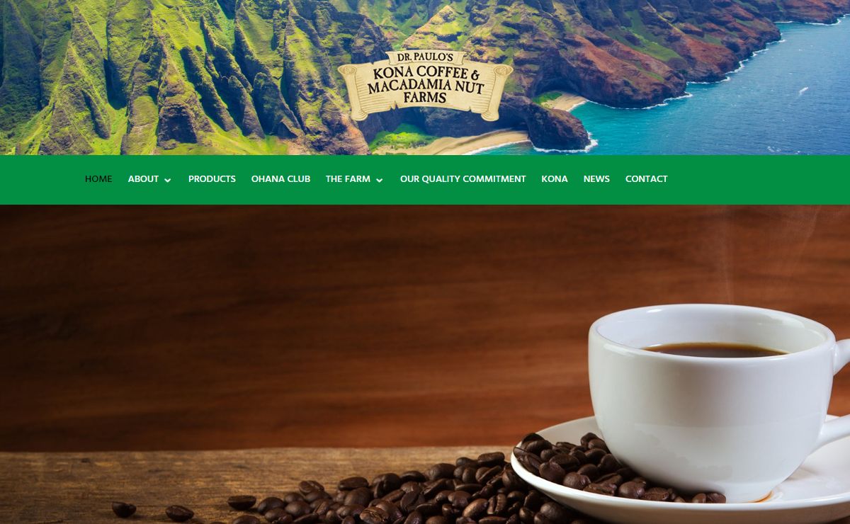 Dr. Paulo's | NonGMO Kona Coffee and NonGMO Macadamia Nuts