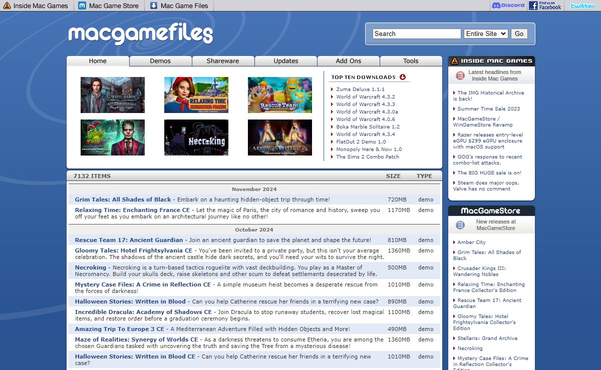 Macgamefiles.com: Free Mac Games Downloads