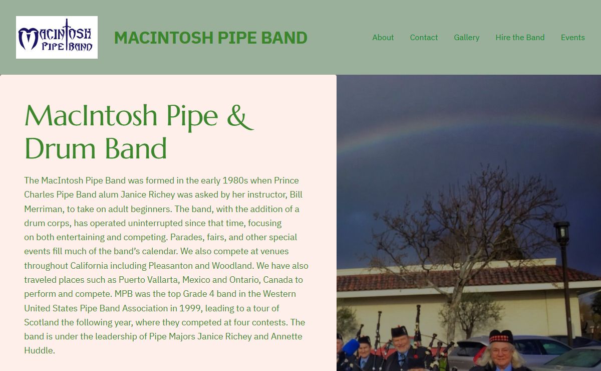 MacIntosh Pipe Band – A Pipe & Drum Band of Northern CA