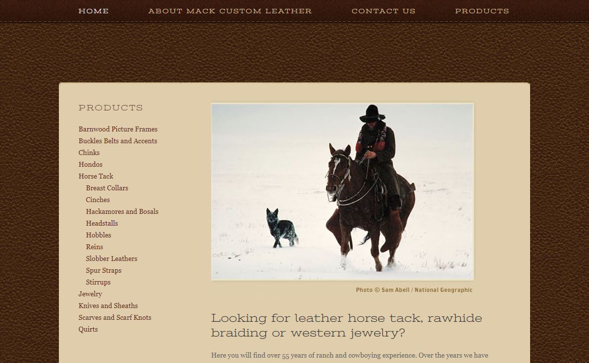 Mack Custom Leather — Custom leather and braided rawhide horse tack, western jewelry and more