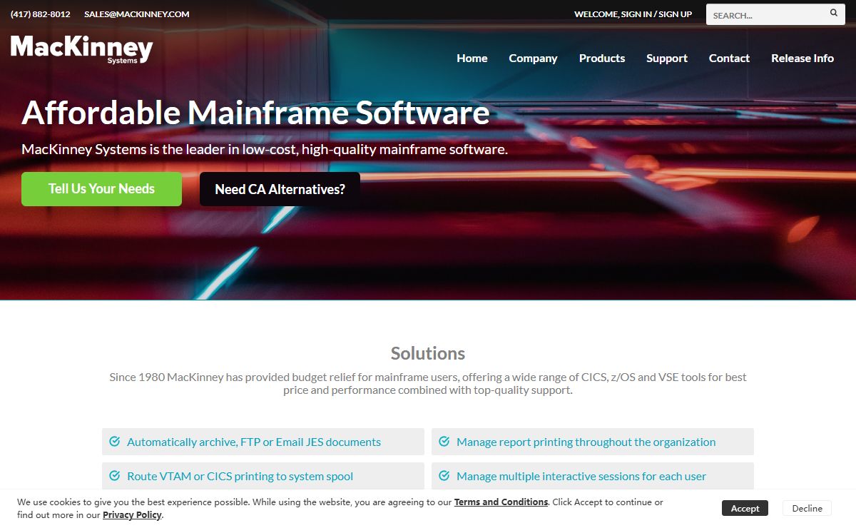 MacKinney Systems :: MacKinney Systems :: Competitively priced CICS, z