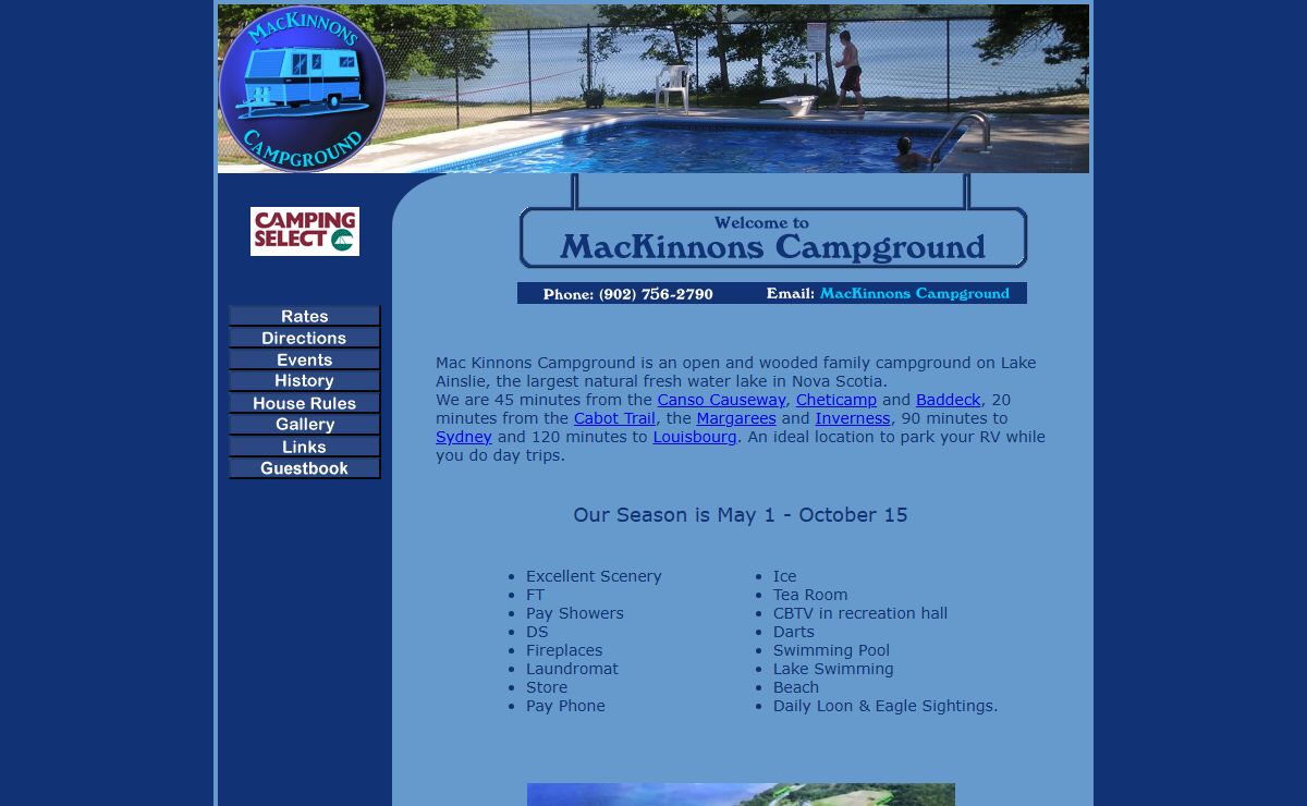 Welcome to MacKinnons Campground