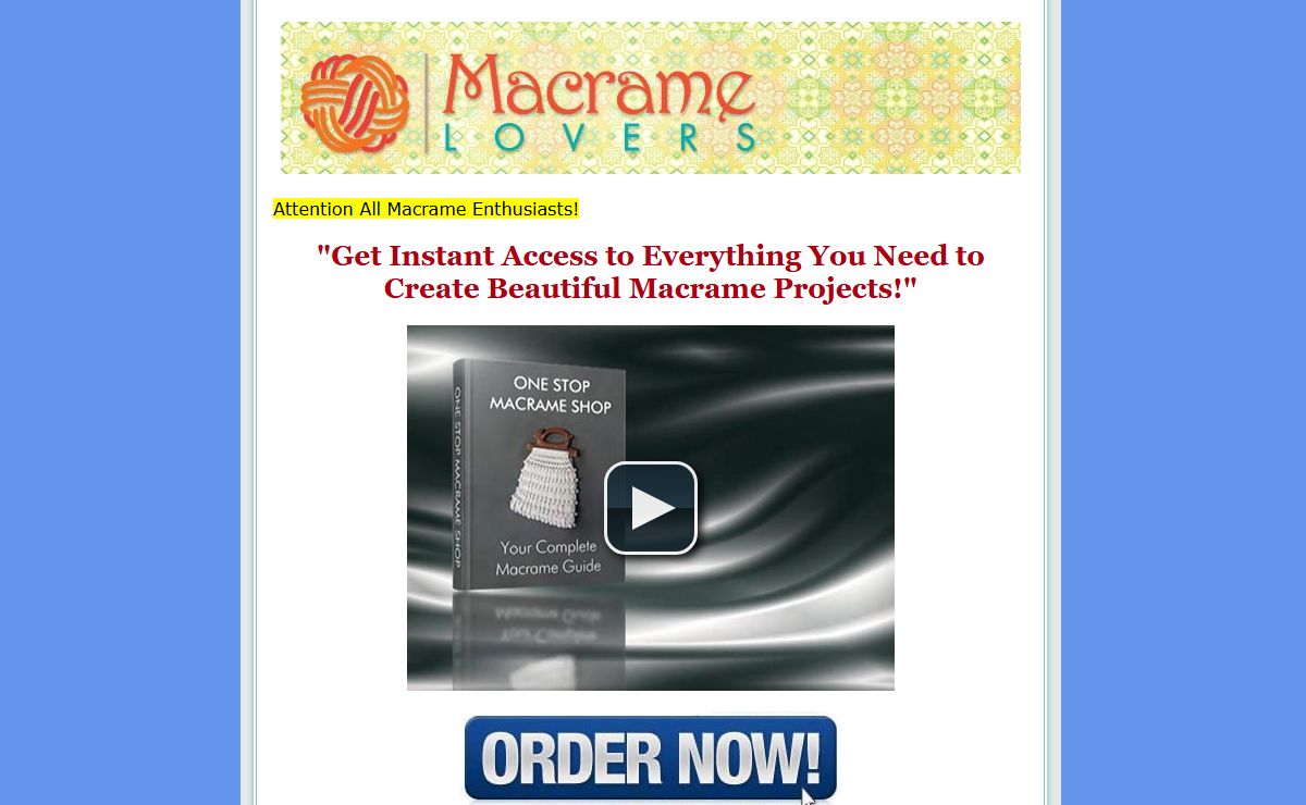 Macrame Patterns & Macrame Instructions