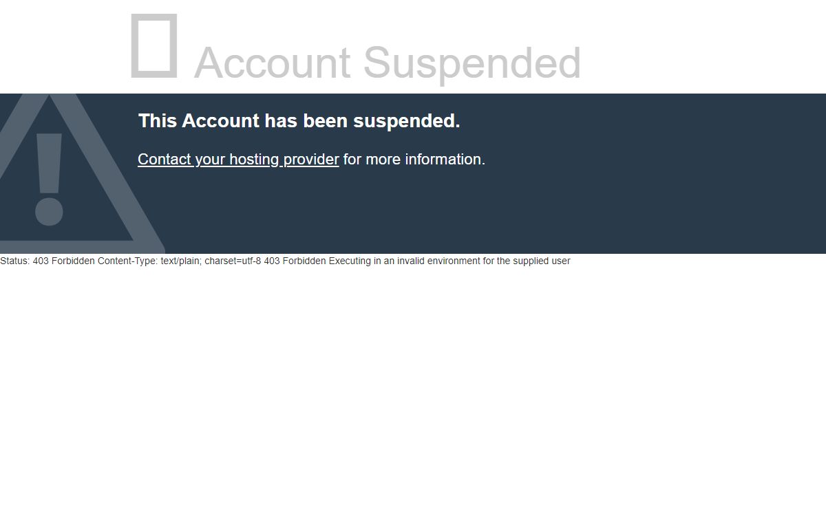 Account Suspended