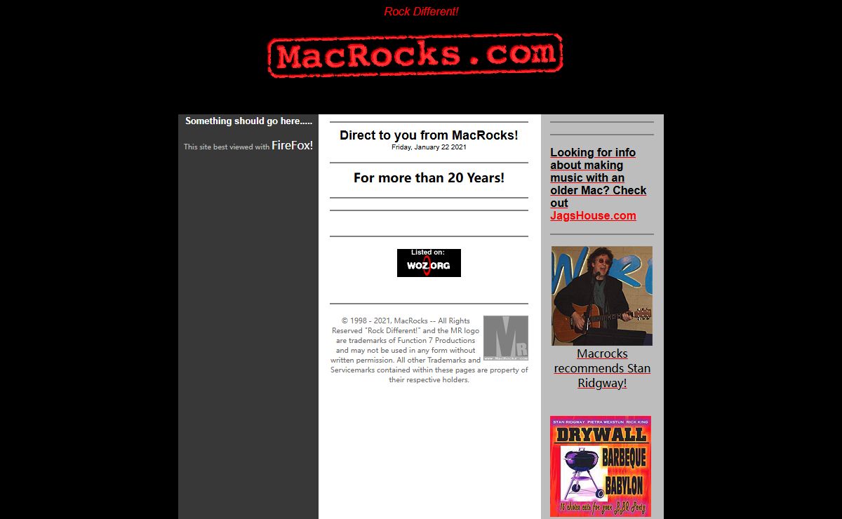 MacRocks -- Macintosh Audio Music Midi Firewire and MP3