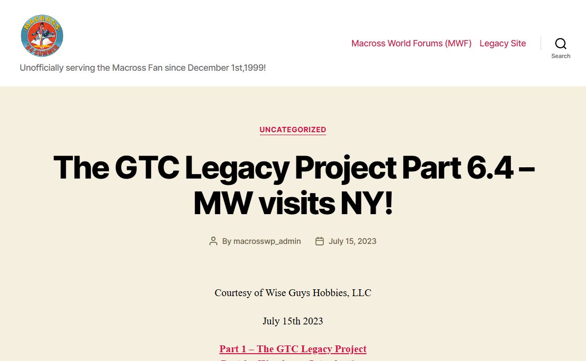 Macross World – Unofficially serving the Macross Fan since December 1st,1999!