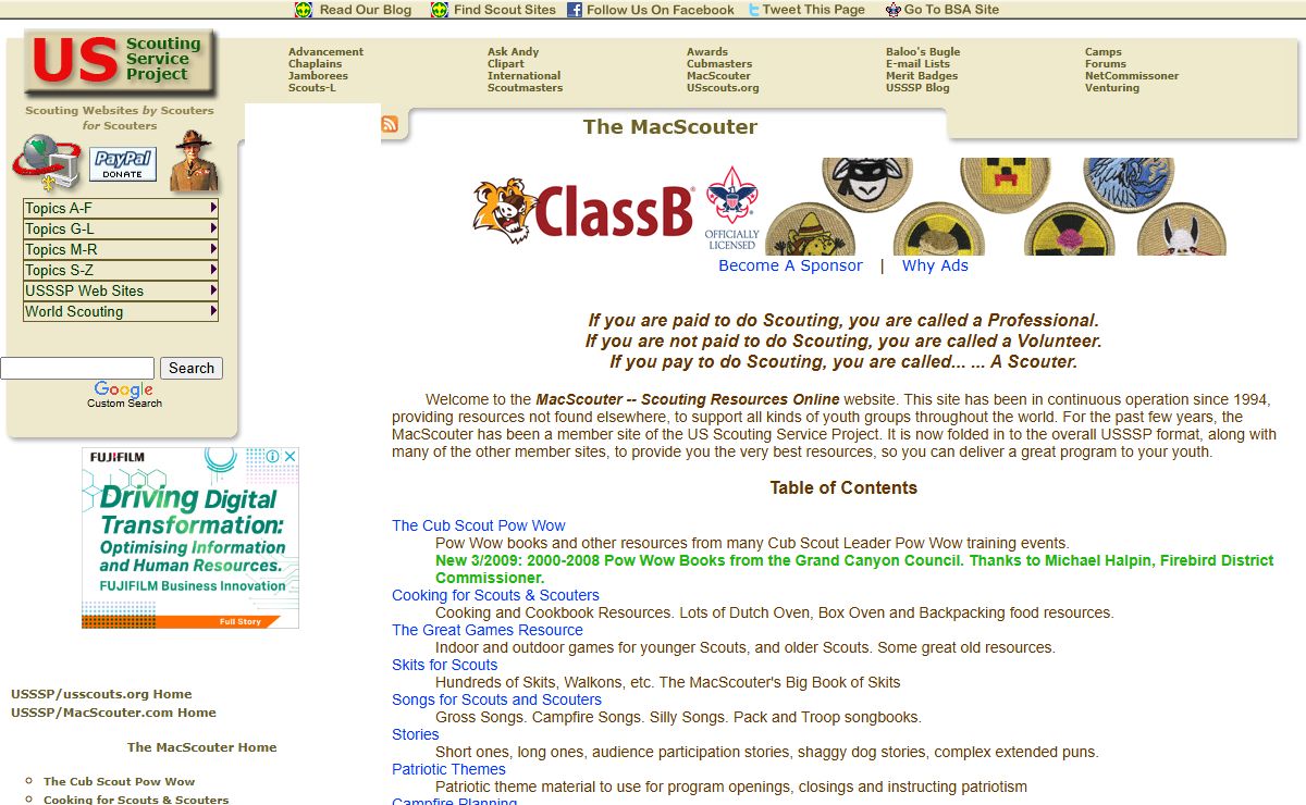 MacScouter -- Scouting Resources Online