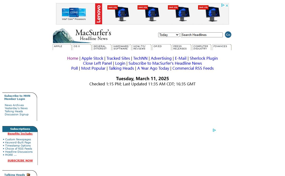 MacSurfer's Headline News™