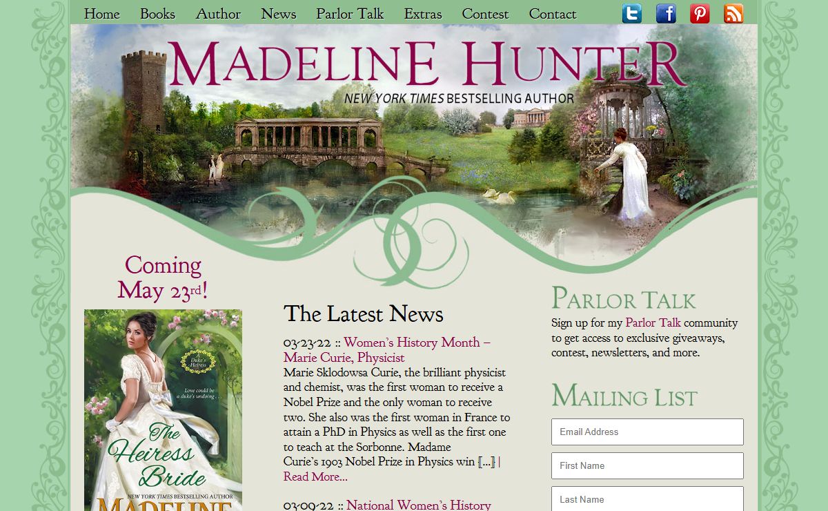 Madeline Hunter | Author of Historical Romance
