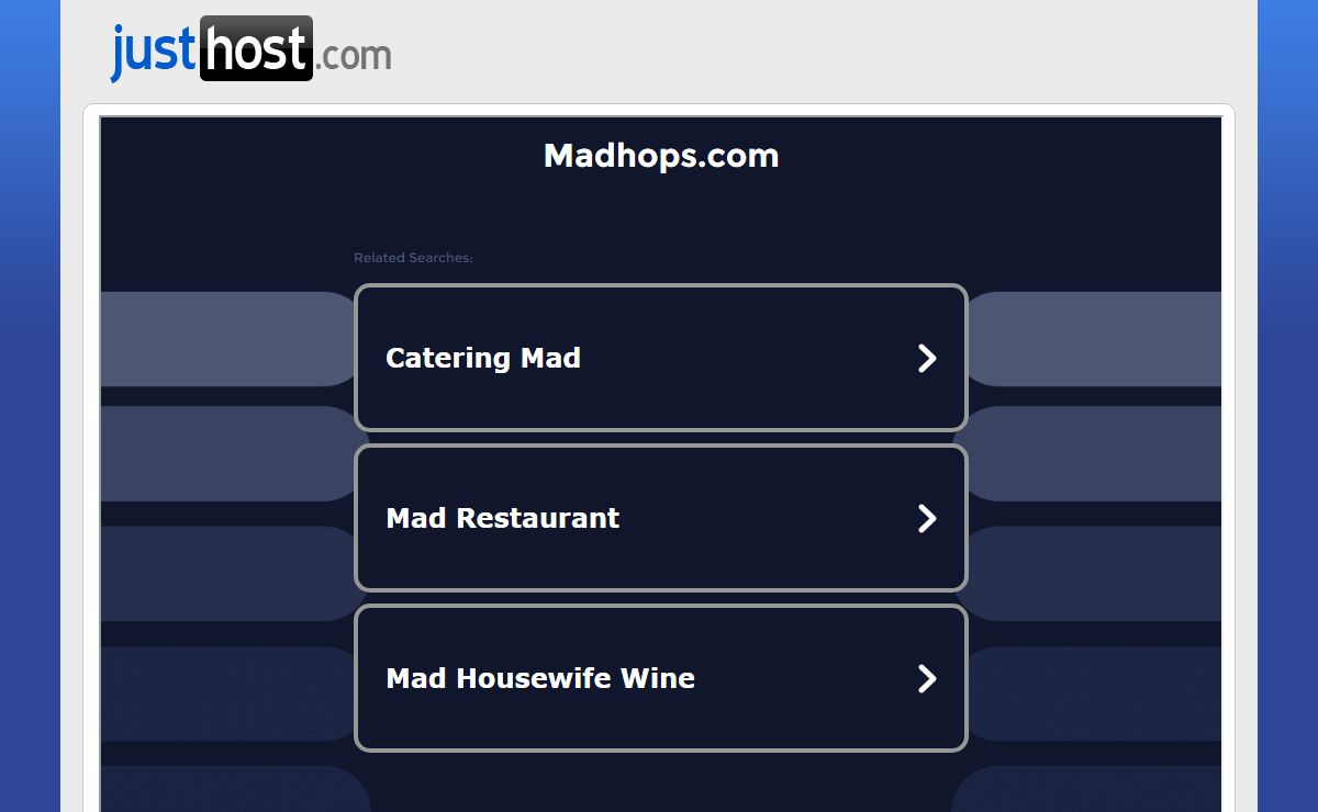 Welcome madhops.com - Justhost.com