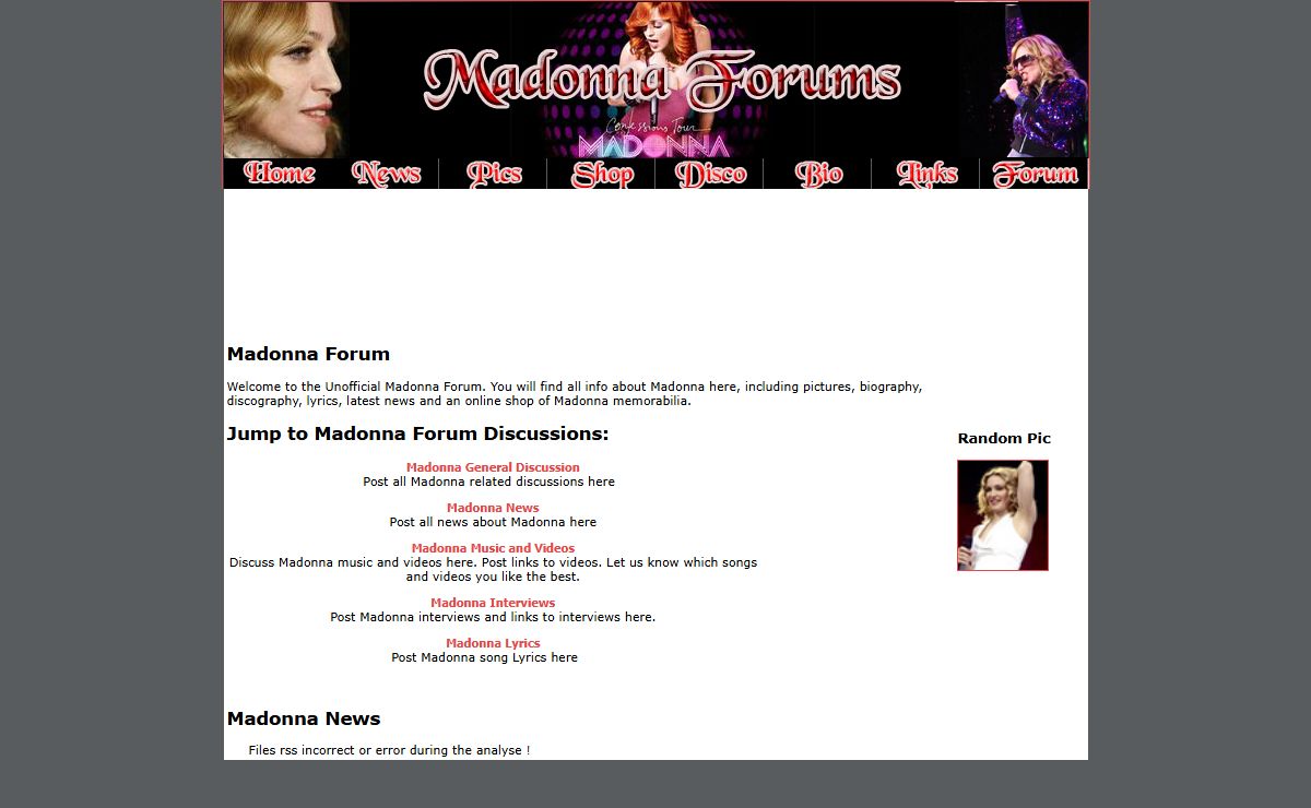 Madonna Forum - Madonna Pictures, Pics, Madonna Lyrics, Biography and Discography