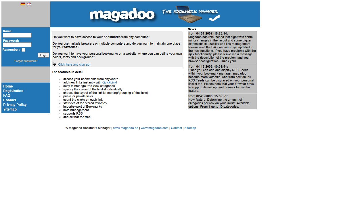 magadoo online bookmark manager