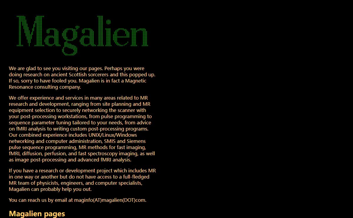 Magalien Home Page