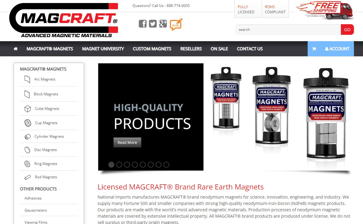MAGCRAFT® Brand Rare Earth Magnets