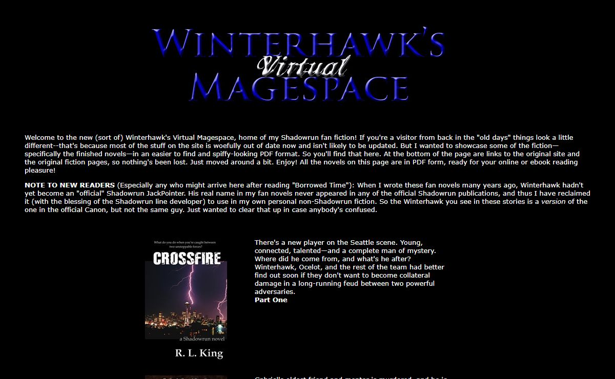 Winterhawk's Virtual Magespace: Shadowrun Fiction