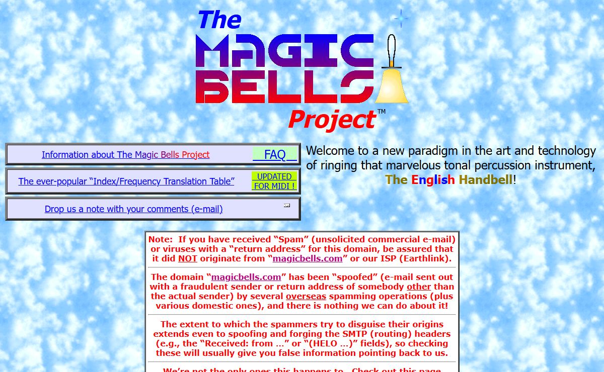 The Magic Bells Project - Home Page