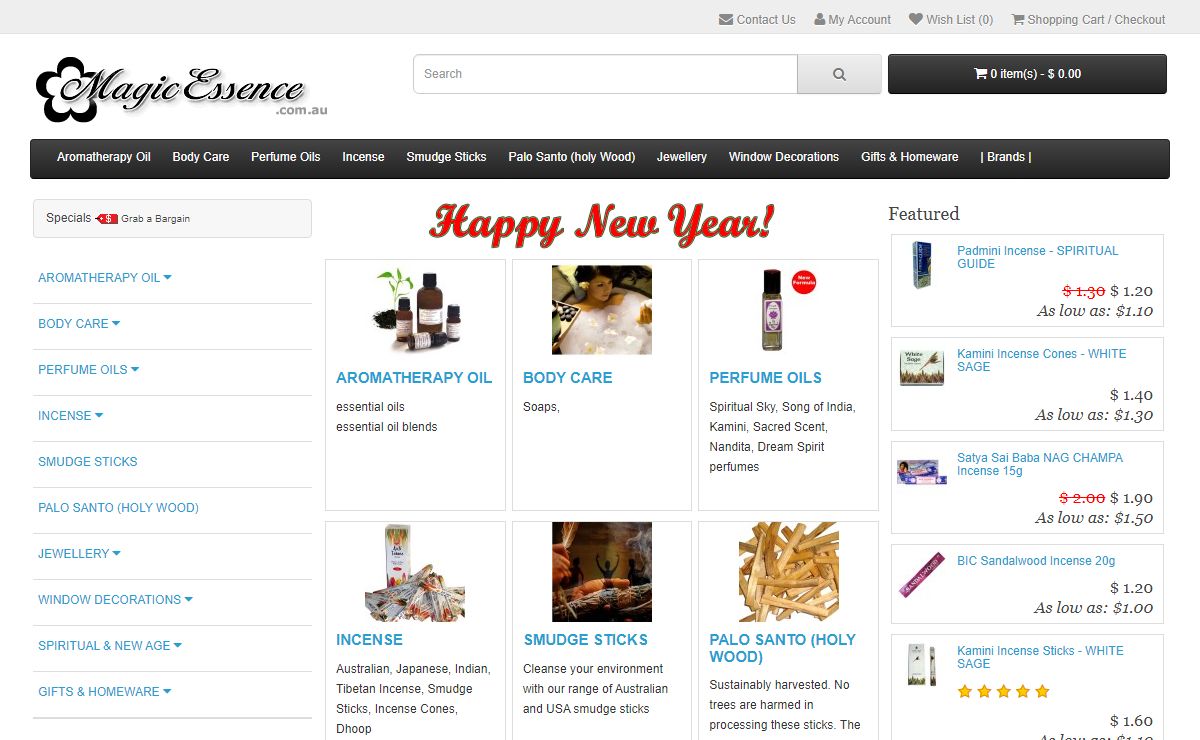 Save on Essential Oils and Incense at Magic Essence, Retail, Sydney, Australia