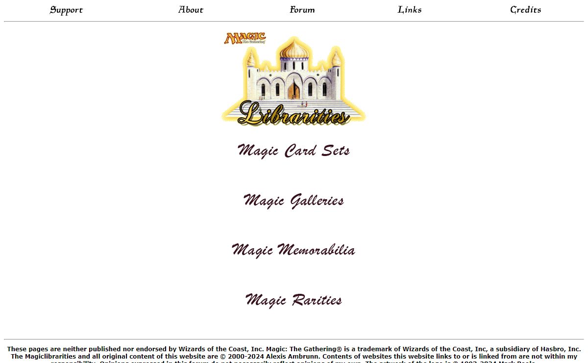 The Magic Librarities Main Page