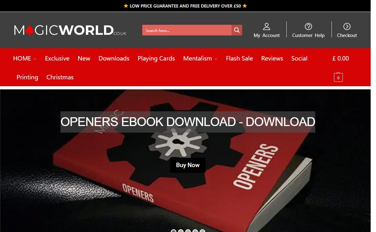 Magic Shop UK for Magic Tricks - Card Tricks - Playing Cards