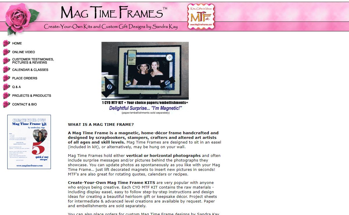 NEW! Mag Time Frames - Create Your Own Kits and Custom Gift Designs by Sandra Kay