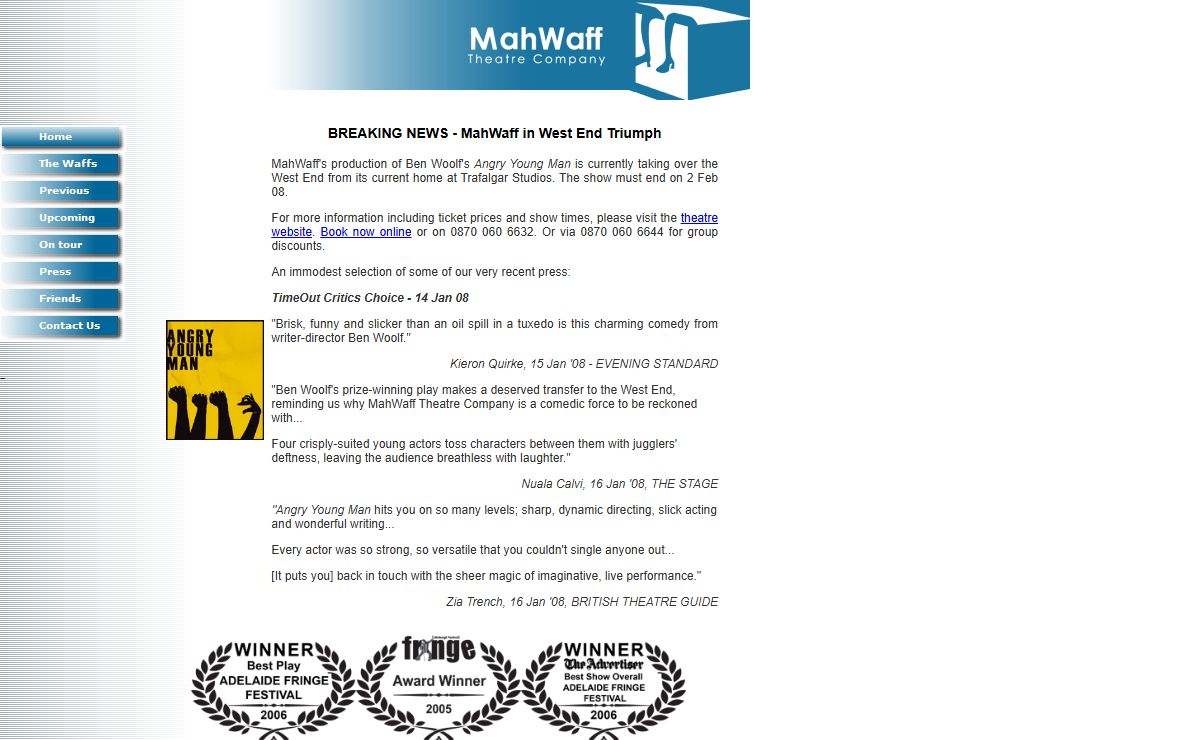 The Fringe First Winning MahWaff Theatre Company