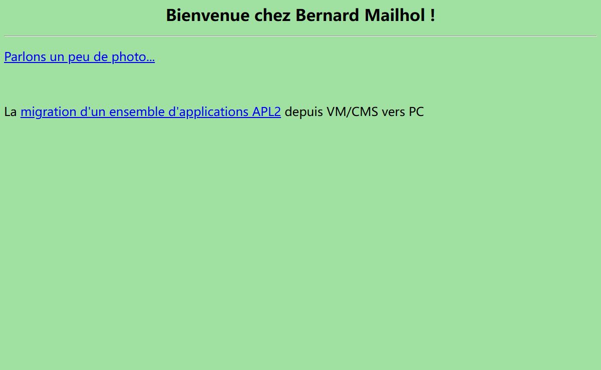 Bienvenue chez Bernard mailhol !