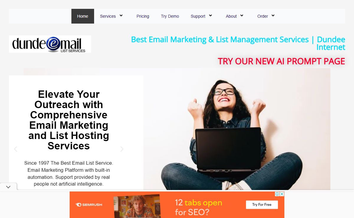 Best Email Marketing & List Management Services | Dundee Internet - Home