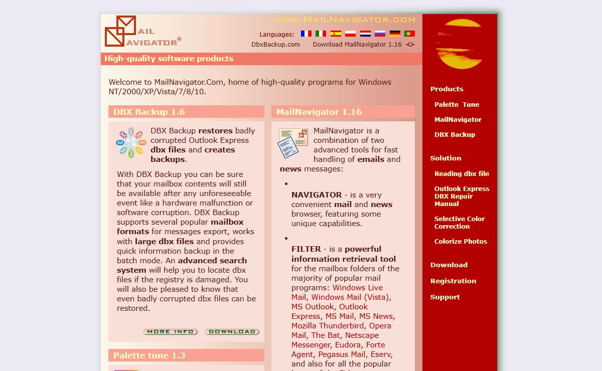 An email and news client with a powerful message search system