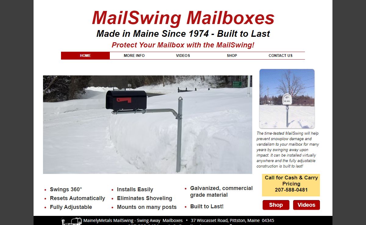 Swing Away Mailbox | MailSwing Mailboxes | Maine