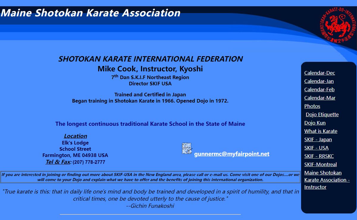 Maine Shotokan Karate Association - S.K.I.F.