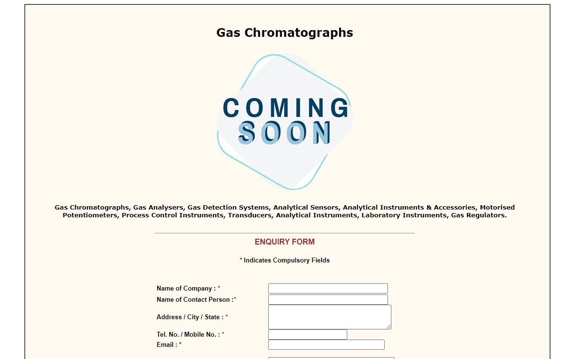 Gas Chromatographs, Gas Analysers, Gas Detection Systems, Analytical Sensors, Analytical Instruments & Accessories, Motorised Potentiometers, Process Control Instruments, Transducers, Analytical Instruments, Laboratory Instruments, Gas Regulators, Mumbai, India